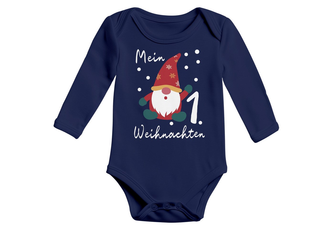 MoonWorks Body Baby Body langarm Mein erstes Weihnachten Wichtel Aufdruck XMAS von MoonWorks