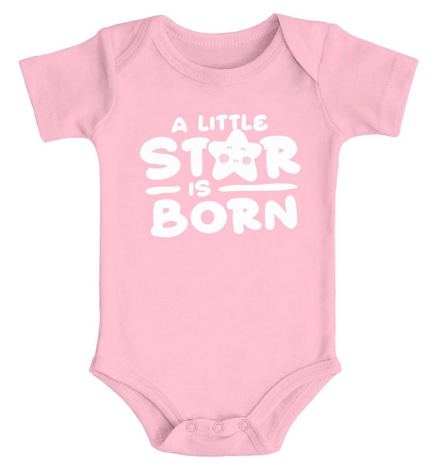 MoonWorks Body Baby Body mit Spruch A little star ist born Geschenk zur Geburt Taufe von MoonWorks