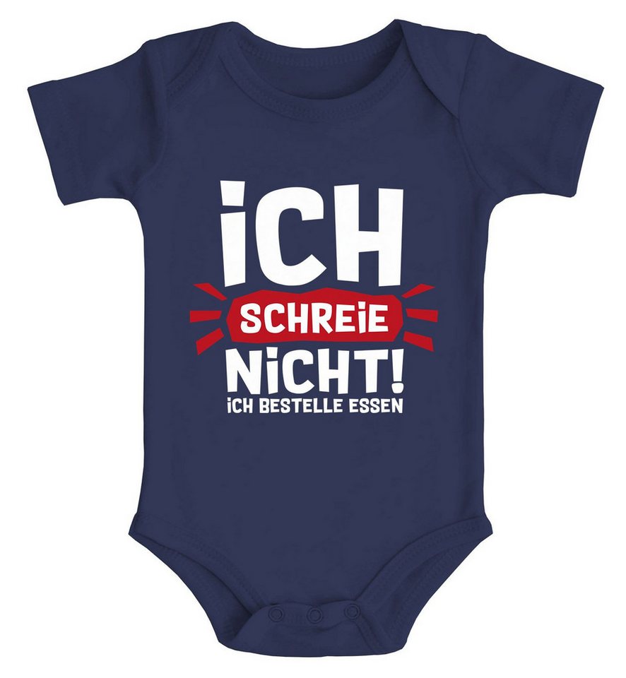 MoonWorks Body Baby Body mit Spruch Ich schreie nicht ich bestelle Essen lustige von MoonWorks
