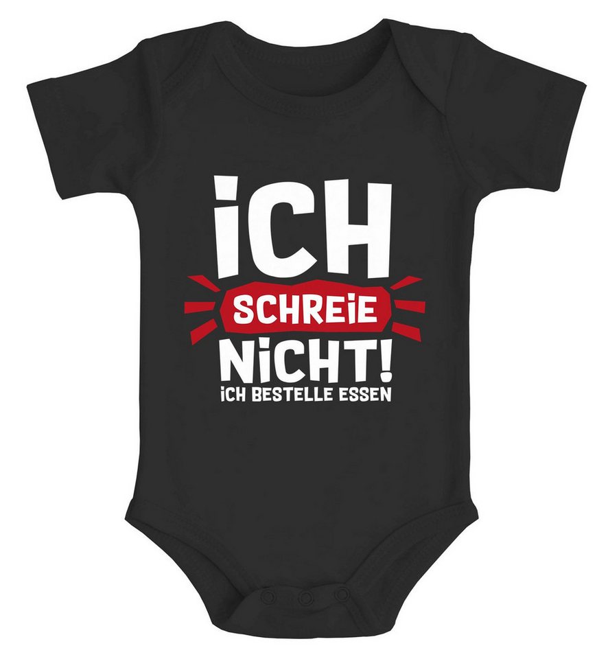 MoonWorks Body Baby Body mit Spruch Ich schreie nicht ich bestelle Essen lustige von MoonWorks