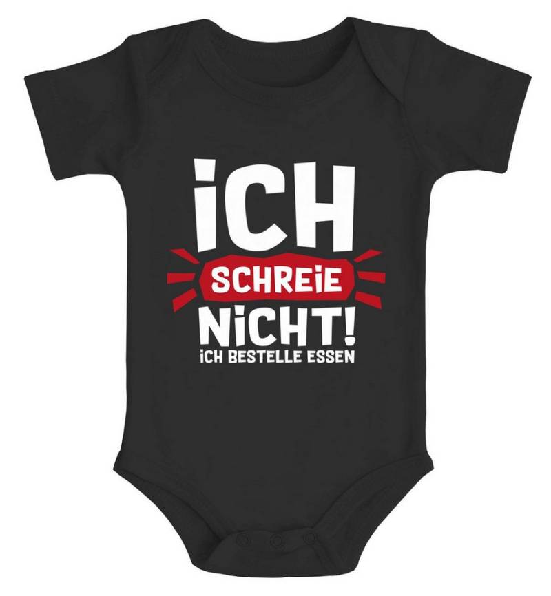MoonWorks Body Baby Body mit Spruch Ich schreie nicht ich bestelle Essen lustige von MoonWorks