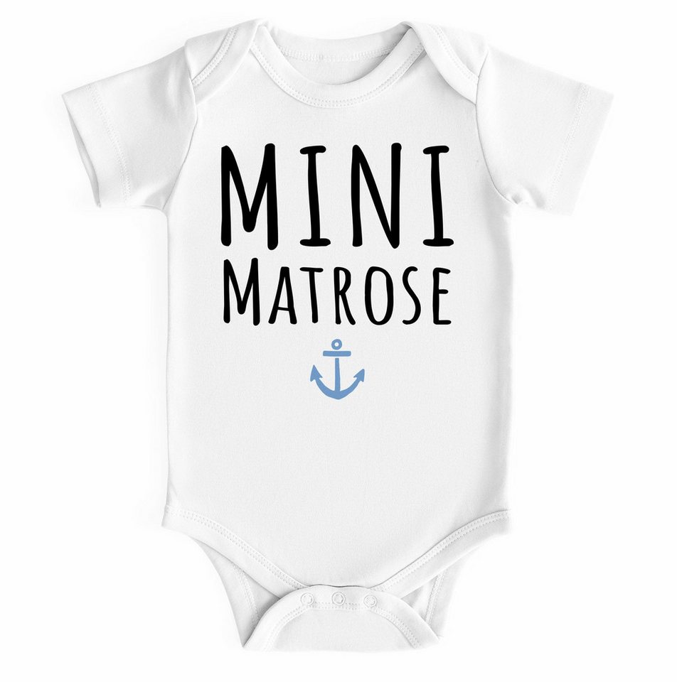 MoonWorks Body Baby Body mit Spruch lustig Mini Matrose Anker Grafik Print von MoonWorks