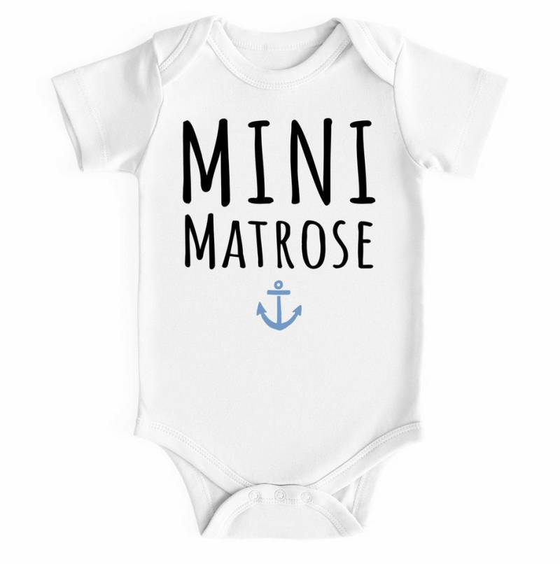 MoonWorks Body Baby Body mit Spruch lustig Mini Matrose Anker Grafik Print von MoonWorks
