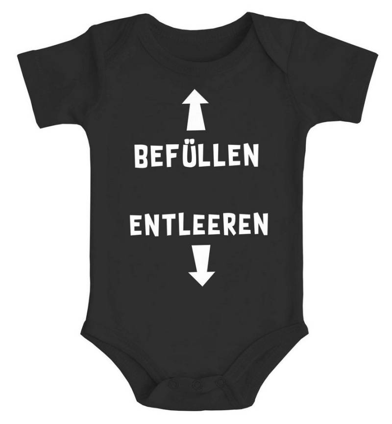MoonWorks Body Baby Body mit Spruch lustig befüllen entleeren Bio-Baumwolle Jungen & von MoonWorks