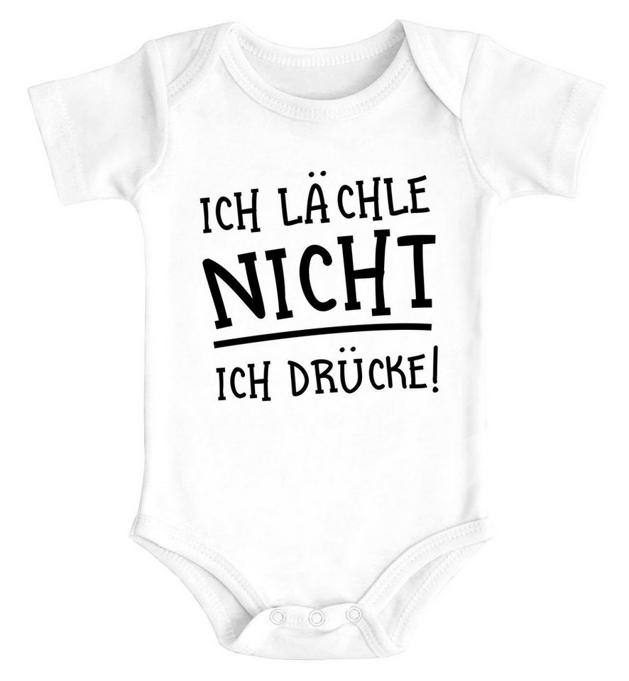 MoonWorks Body Baby Body mit lustigem Spruch Ich lächle nicht Ich drücke! von MoonWorks