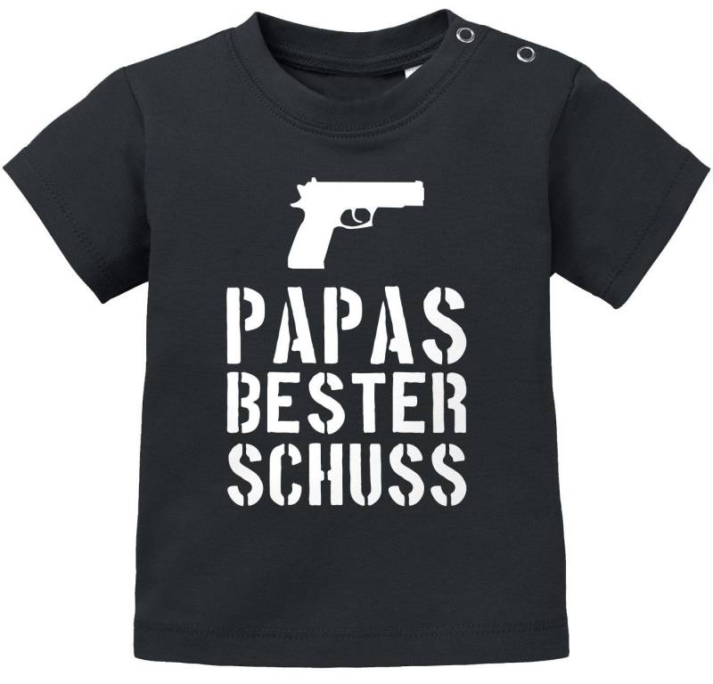 MoonWorks Body Baby Kurzarm T-Shirt Papas bester Schuss Babyshirt Jungen Mädchen von MoonWorks