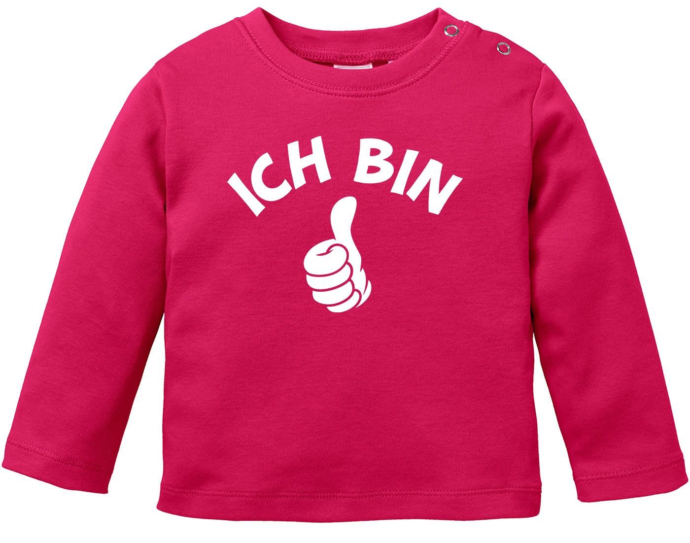 MoonWorks Body Baby Langarm-Shirt 1. Geburtstag Ich bin 1 Comic-Hand Geschenk für von MoonWorks