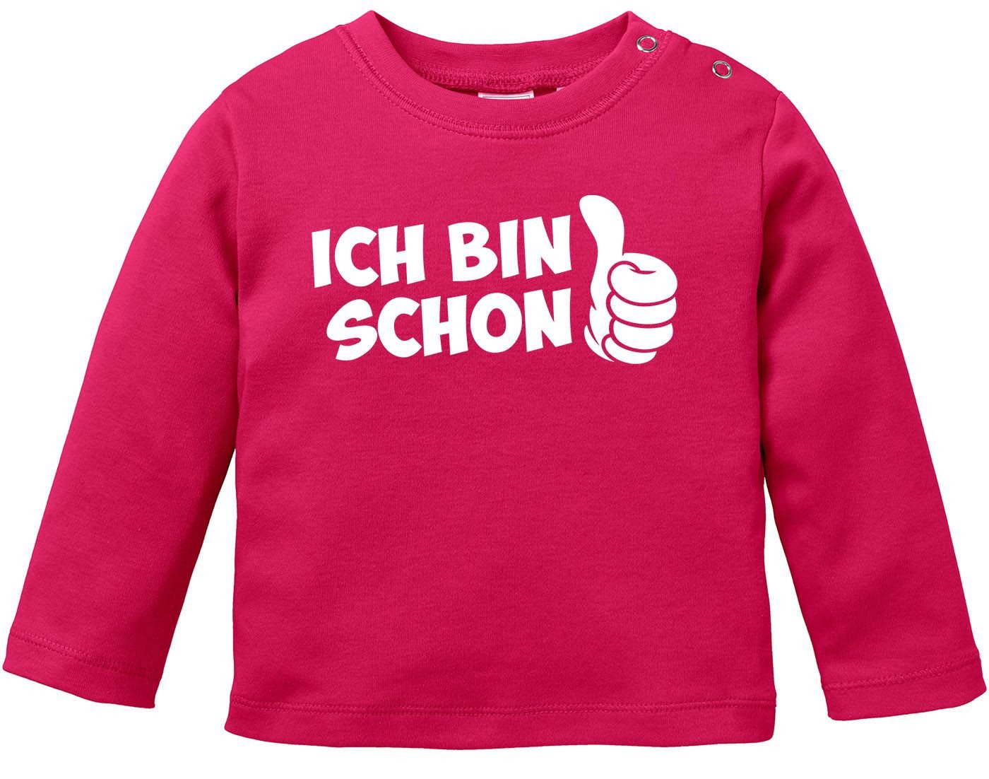 MoonWorks Body Baby Langarm-Shirt 1. Geburtstag Ich bin schon 1 Comic-Hand von MoonWorks