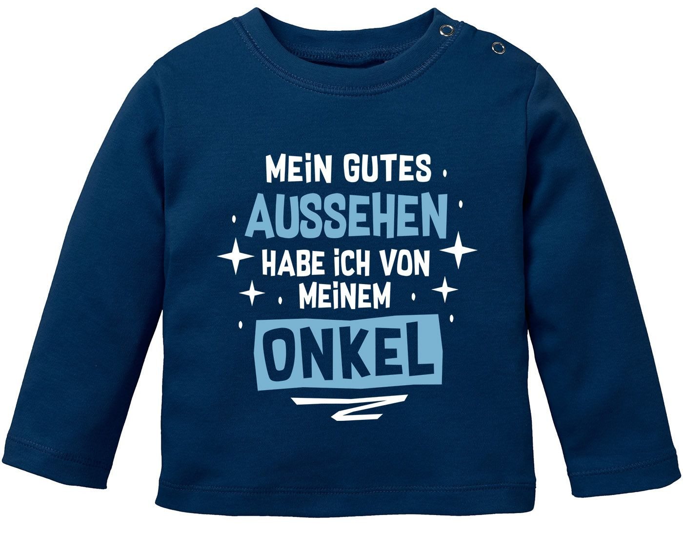 MoonWorks Body Baby Langarm-Shirt Mein gutes Aussehen hab ich von meiner Tante / von MoonWorks