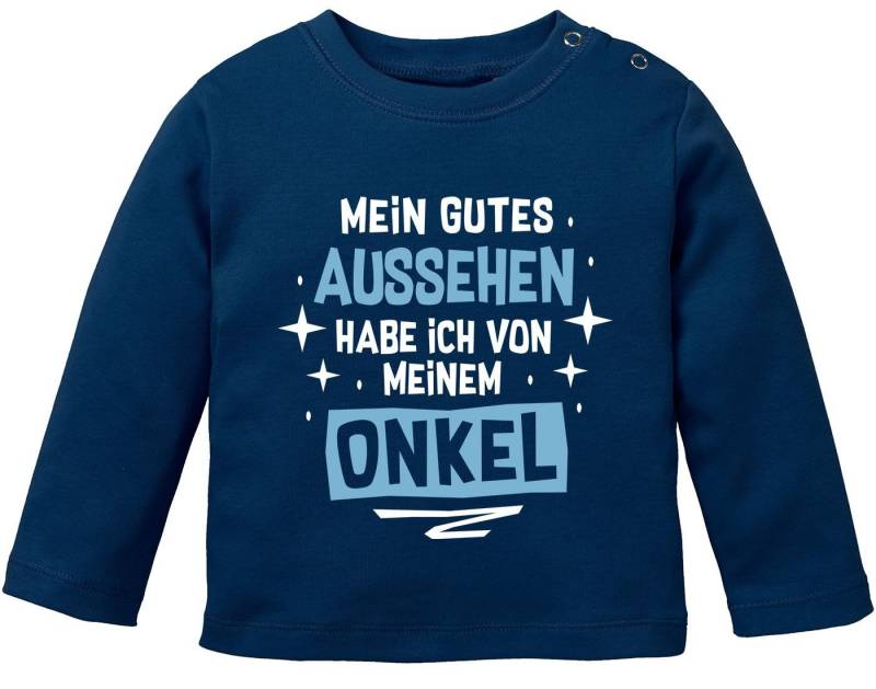 MoonWorks Body Baby Langarm-Shirt Mein gutes Aussehen hab ich von meiner Tante / von MoonWorks