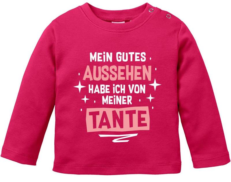 MoonWorks Body Baby Langarm-Shirt Mein gutes Aussehen hab ich von meiner Tante / von MoonWorks