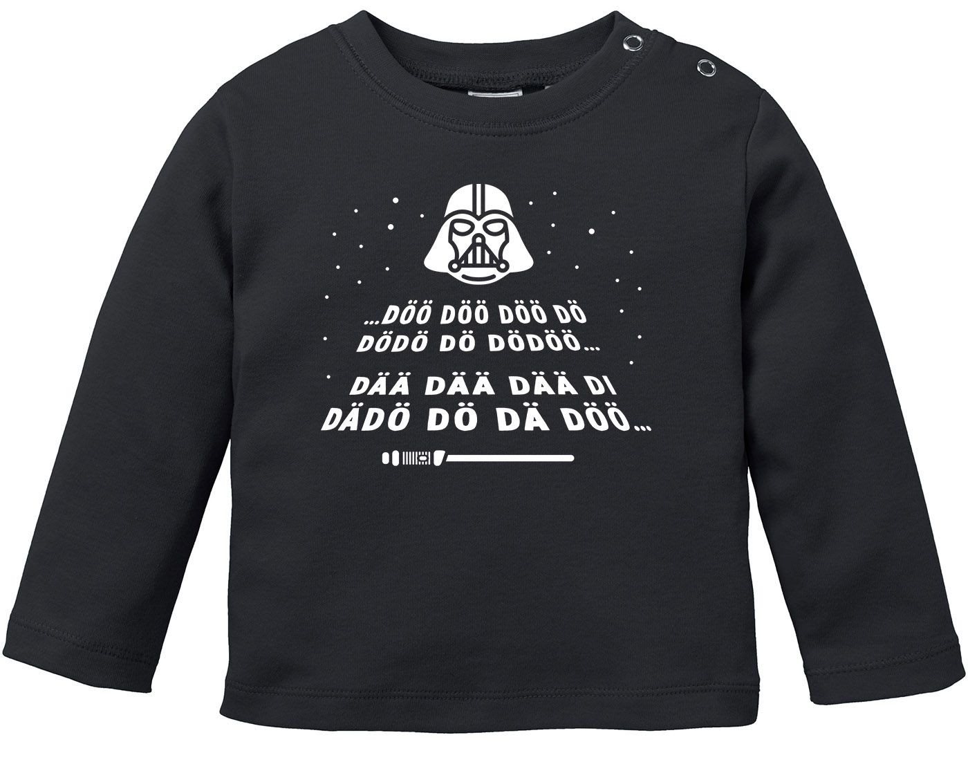 MoonWorks Body Baby Langarmshirt Aufdruck Laserschwert Melodie Intro Krieg Parodie von MoonWorks