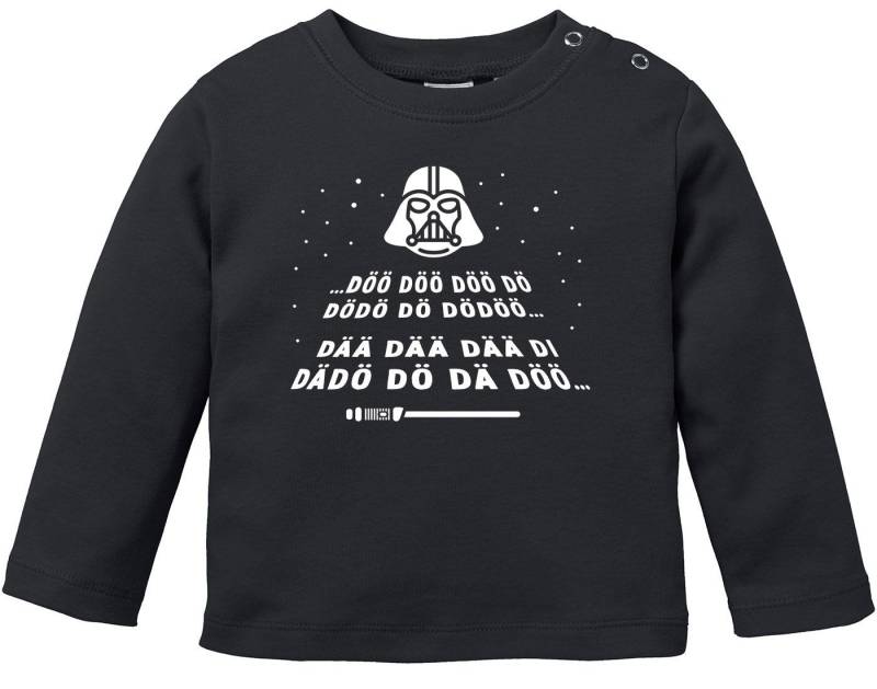 MoonWorks Body Baby Langarmshirt Aufdruck Laserschwert Melodie Intro Krieg Parodie von MoonWorks