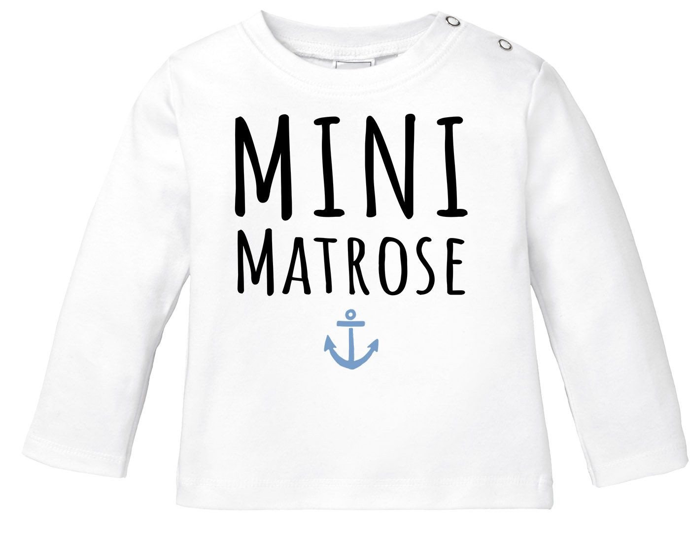 MoonWorks Body Baby Langarmshirt Aufdruck Mini Matrose Anker Grafik Print von MoonWorks