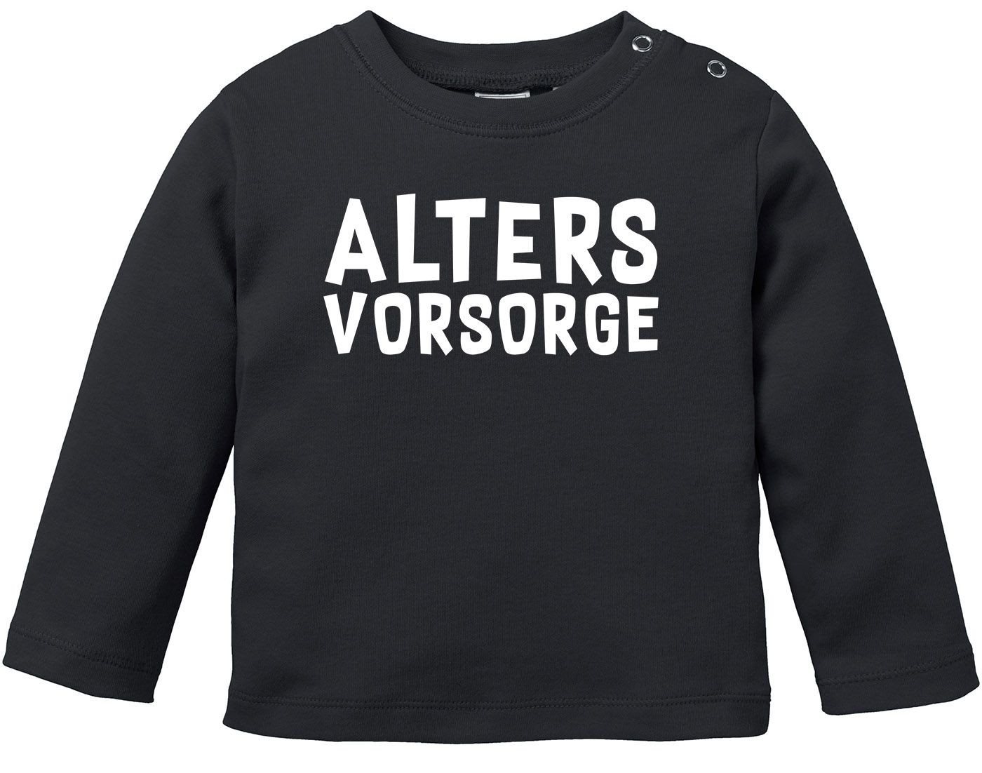 MoonWorks Body Baby Langarmshirt Aufschrift Altersvorsorge - Lustiges Geschenk von MoonWorks