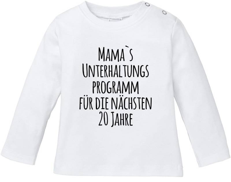 MoonWorks Body Baby Langarmshirt Babyshirt Mama`s Unterhaltungsprogramm für die von MoonWorks