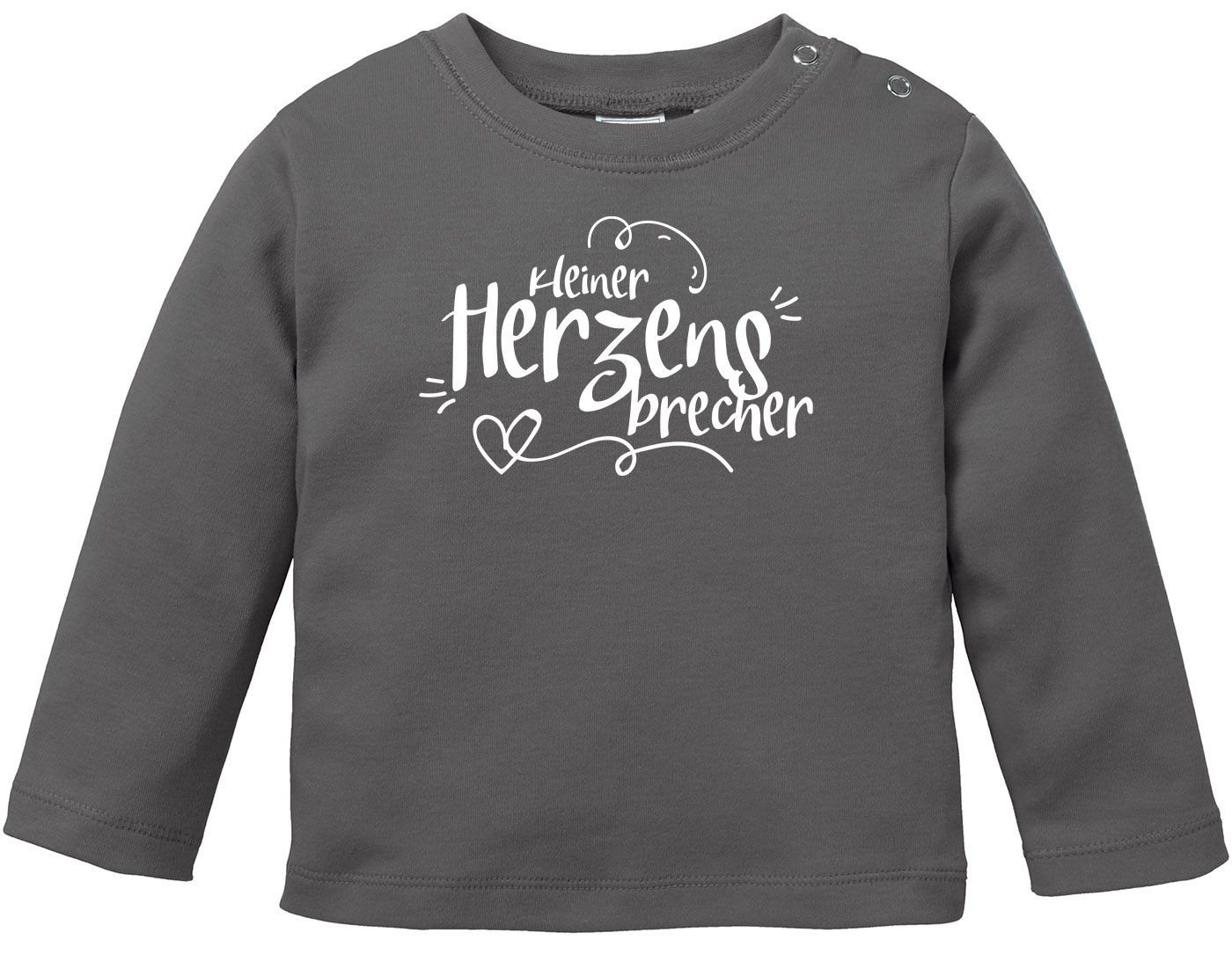 MoonWorks Body Baby Langarmshirt Babyshirt kleiner Herzensbrecher Jungen Shirt von MoonWorks