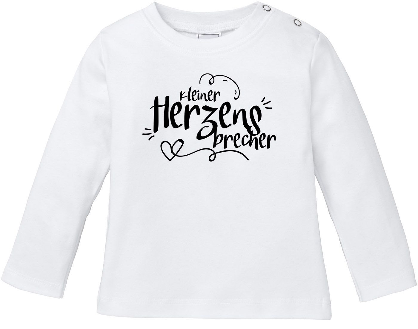 MoonWorks Body Baby Langarmshirt Babyshirt kleiner Herzensbrecher Jungen Shirt von MoonWorks