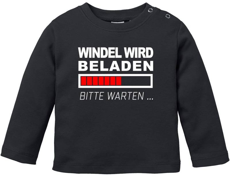 MoonWorks Body Baby Langarmshirt Windel wird beladen bitte warten Jungen Mädchen von MoonWorks