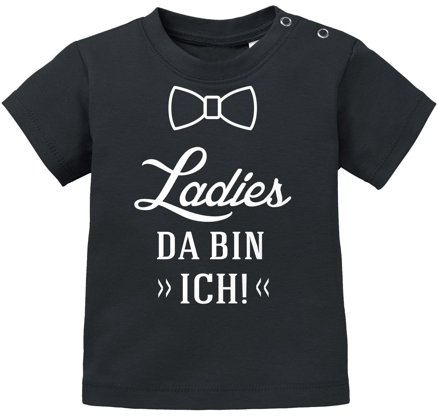 MoonWorks Body Baby T-Shirt Kurzarm Babyshirt Ladies da bin ich Jungen Mädchen Shirt von MoonWorks