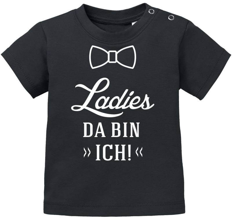 MoonWorks Body Baby T-Shirt Kurzarm Babyshirt Ladies da bin ich Jungen Mädchen Shirt von MoonWorks