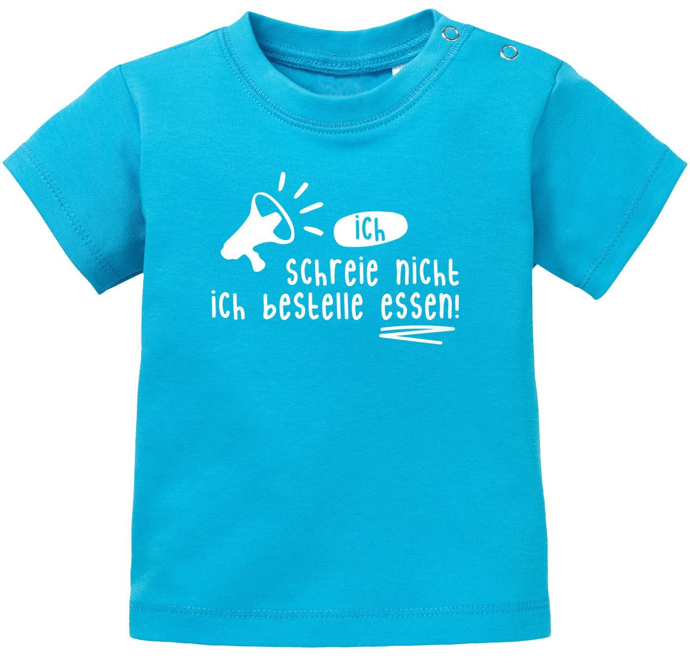 MoonWorks Body Baby T-Shirt kurzarm Babyshirt ich schreie nicht ich bestelle essen von MoonWorks