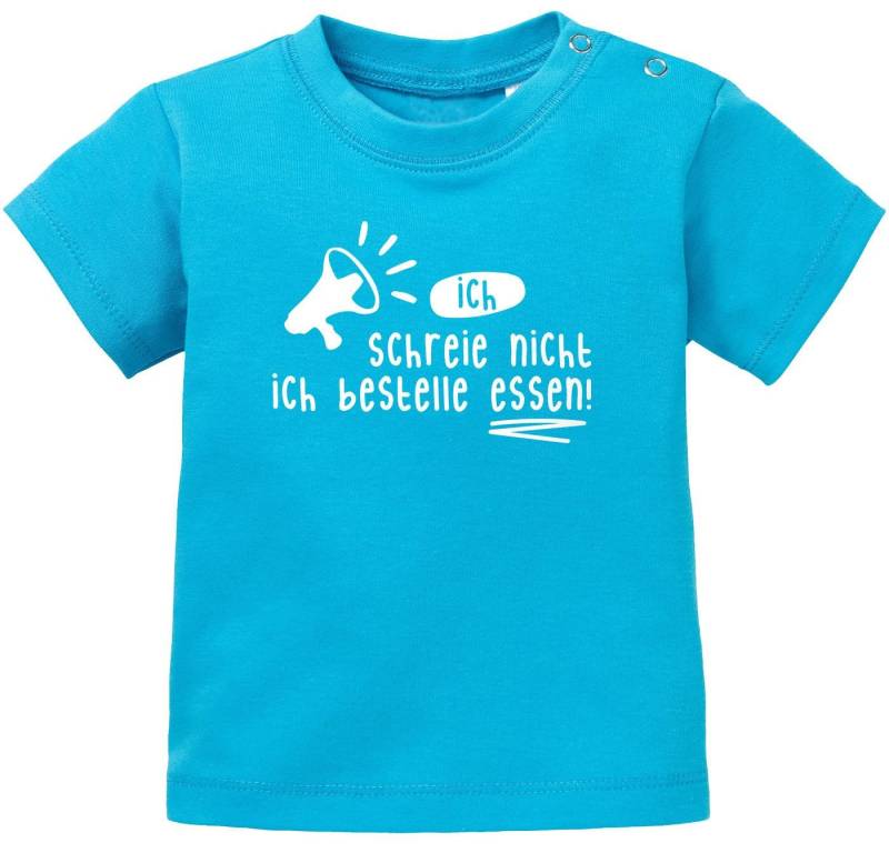 MoonWorks Body Baby T-Shirt kurzarm Babyshirt ich schreie nicht ich bestelle essen von MoonWorks