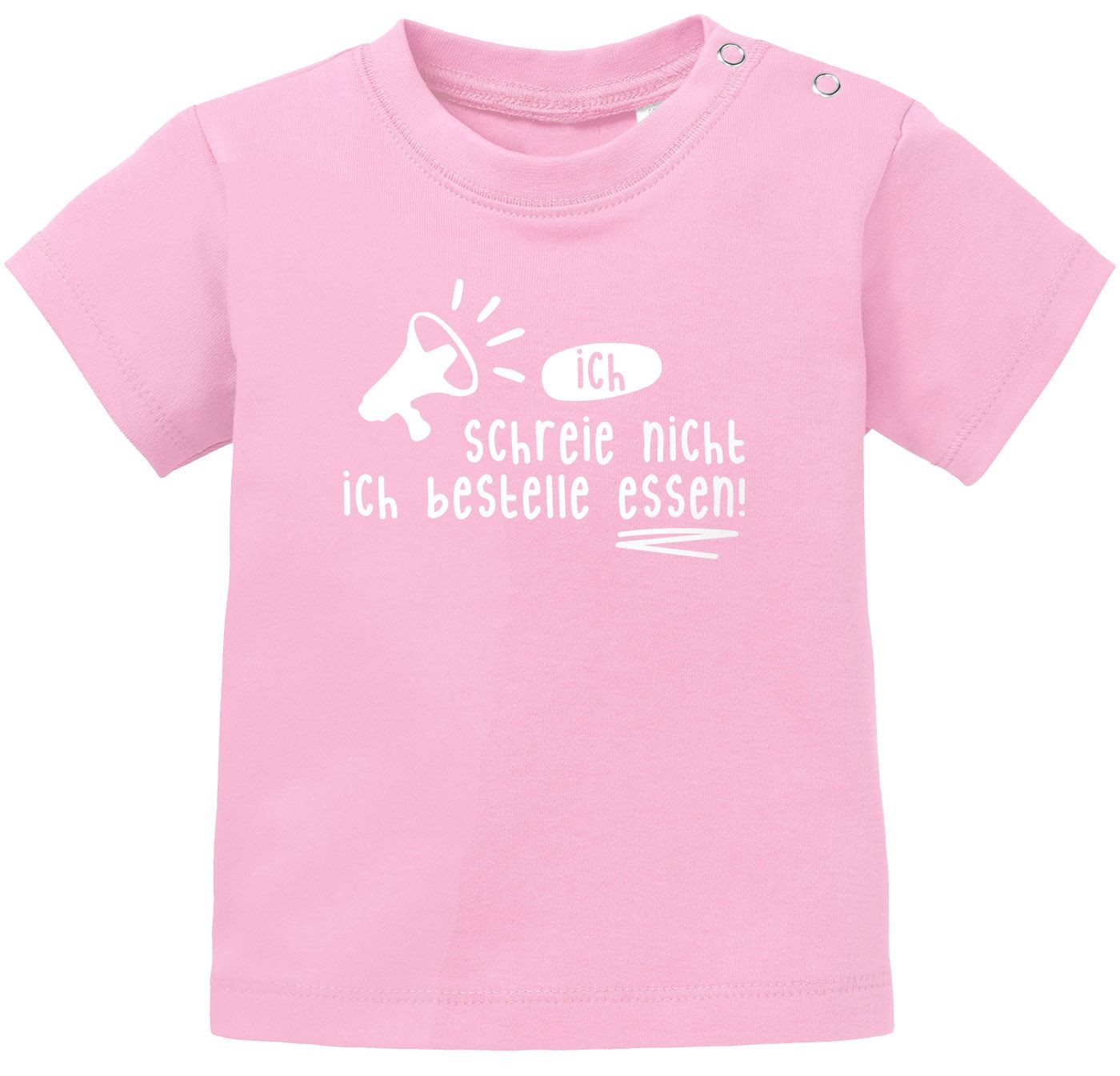 MoonWorks Body Baby T-Shirt kurzarm Babyshirt ich schreie nicht ich bestelle essen von MoonWorks