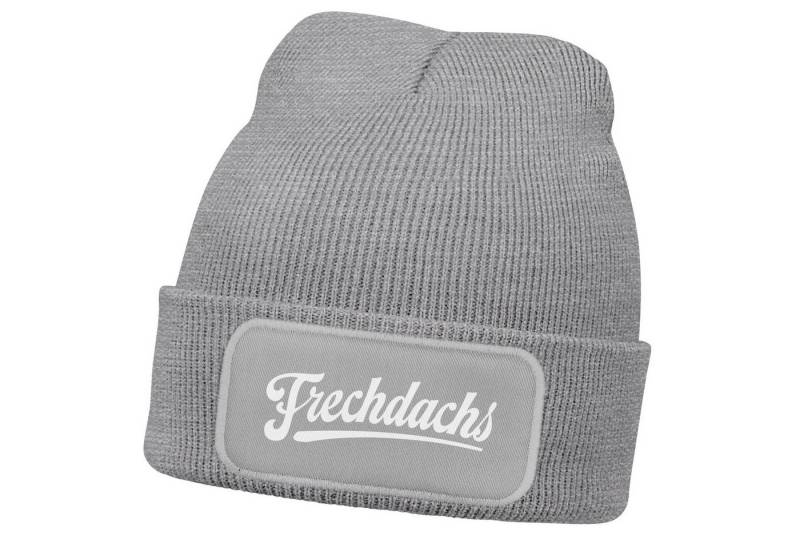 MoonWorks Bommelmütze Wintermütze Kinder Beanie für Mächen mit Patch Aufdruck Schriftzug von MoonWorks