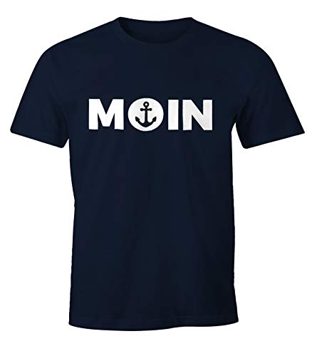 MoonWorks Cooles Herren T-Shirt Moin mit Anker Shirt Navy S von MoonWorks