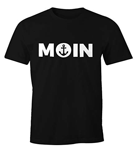 MoonWorks Cooles Herren T-Shirt Moin mit Anker Shirt schwarz S von MoonWorks