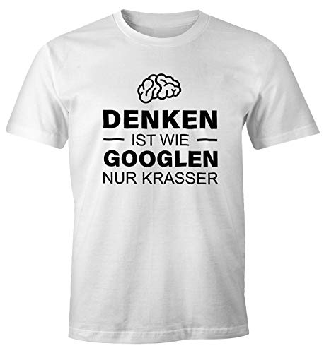 MoonWorks Denken ist wie Googeln nur krasser Herren T-Shirt Fun-Shirt weiß 3XL MoonWorks Denken ist wie Googeln nur krasser Herren T-Shirt Fun-Shirt weiß 3XL von MoonWorks