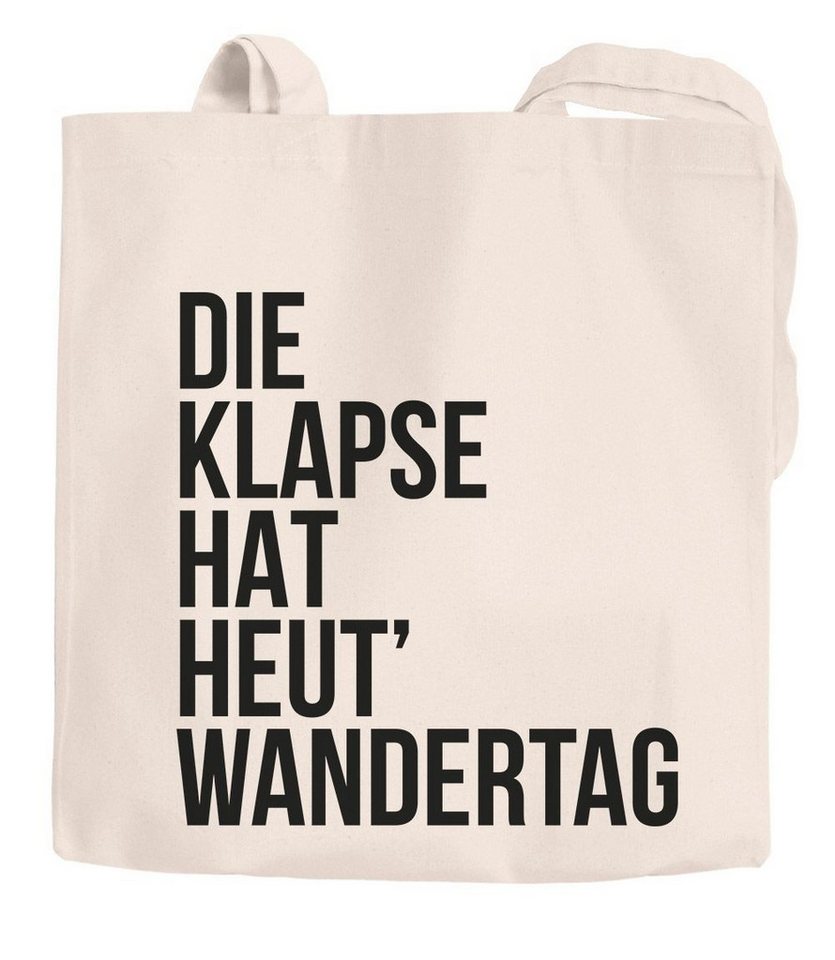 MoonWorks Einkaufsshopper Jutebeutel Die Klapse hat heute Wandertag Spruch Baumwolltasche von MoonWorks