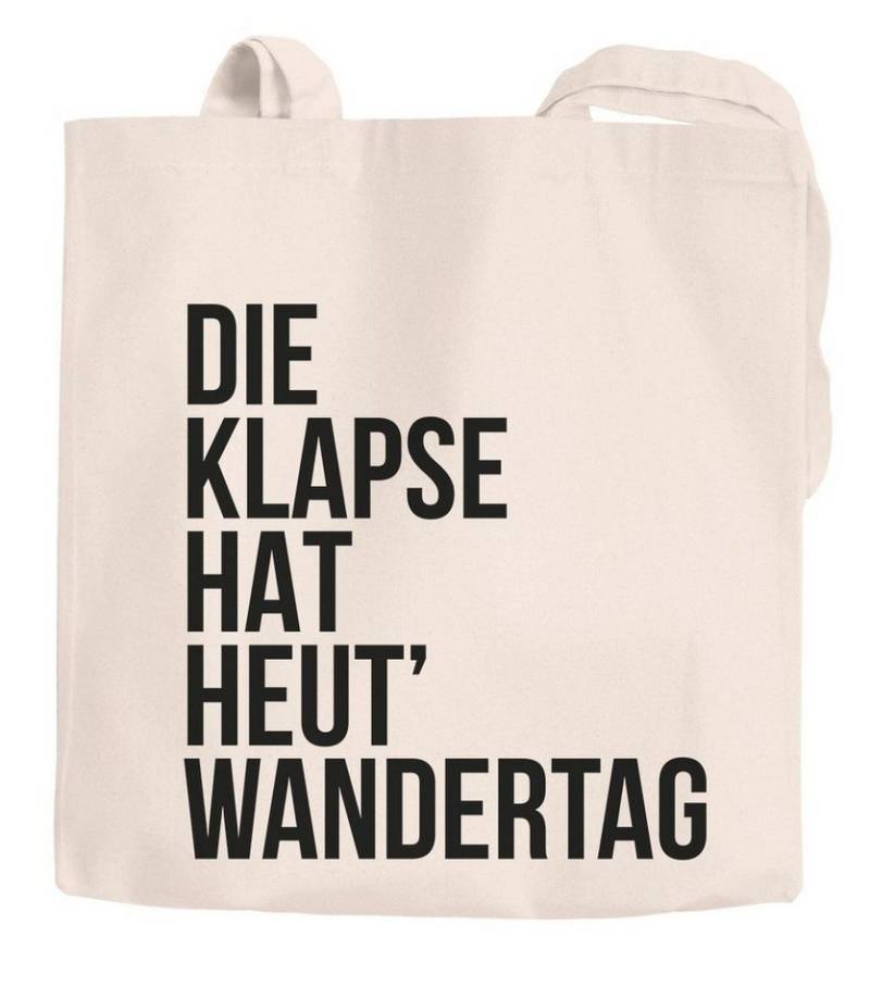 MoonWorks Einkaufsshopper Jutebeutel Die Klapse hat heute Wandertag Spruch Baumwolltasche von MoonWorks