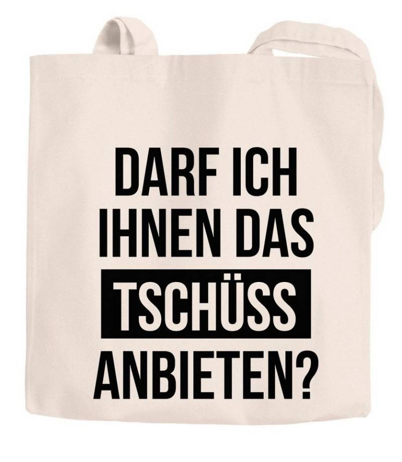 MoonWorks Einkaufsshopper Jutebeutel Spruch-Beutel Darf ich Ihnen das Tschüss anbieten von MoonWorks