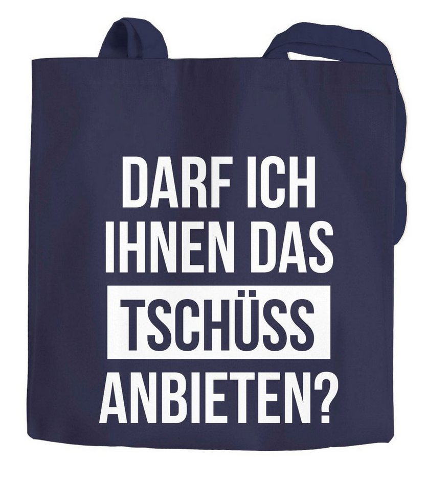 MoonWorks Einkaufsshopper Jutebeutel Spruch-Beutel Darf ich Ihnen das Tschüss anbieten von MoonWorks