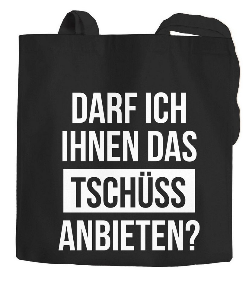 MoonWorks Einkaufsshopper Jutebeutel Spruch-Beutel Darf ich Ihnen das Tschüss anbieten von MoonWorks