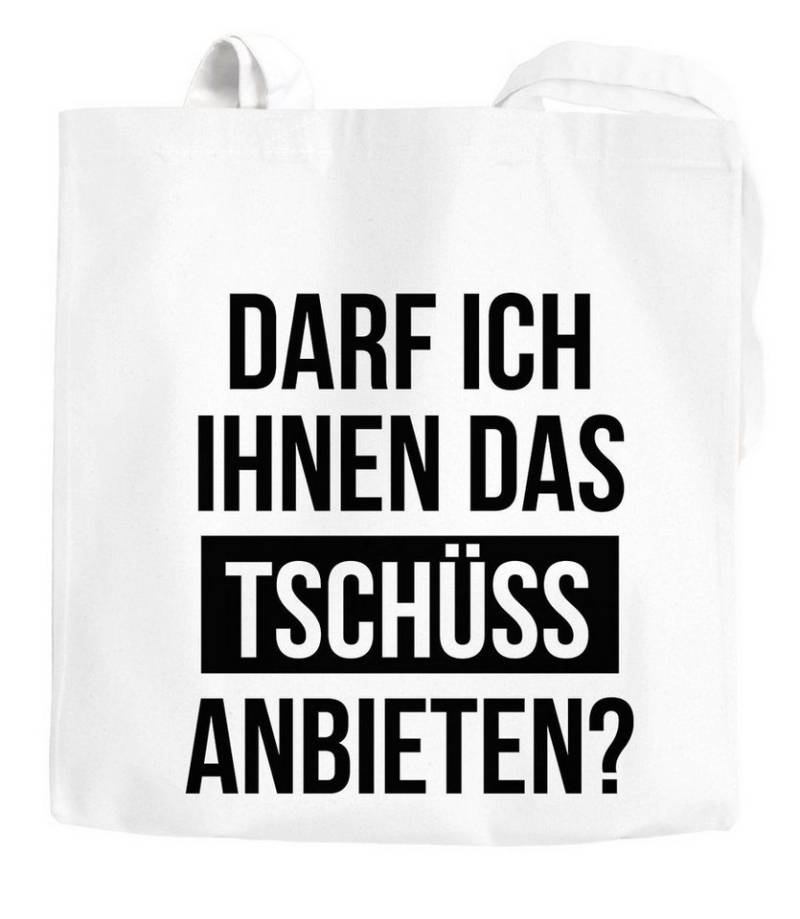 MoonWorks Einkaufsshopper Jutebeutel Spruch-Beutel Darf ich Ihnen das Tschüss anbieten von MoonWorks