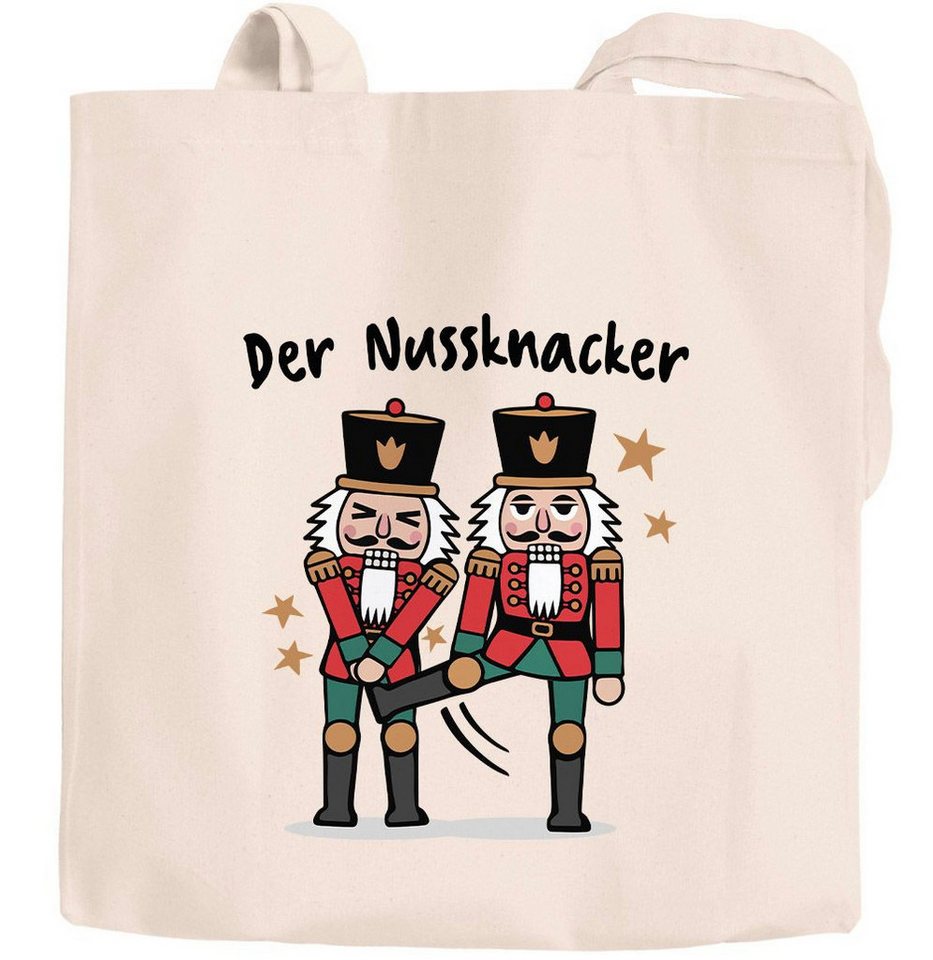 MoonWorks Einkaufsshopper Jutebeutel Spruch lustig Anti Weihnachten Nussknacker Jingle Balls von MoonWorks