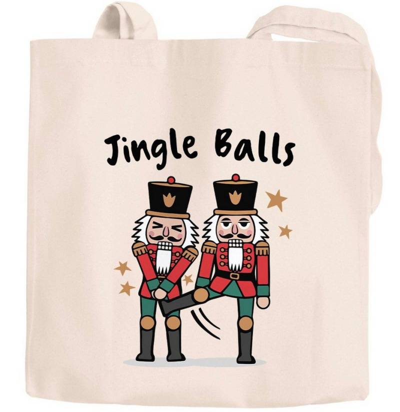 MoonWorks Einkaufsshopper Jutebeutel Spruch lustig Anti Weihnachten Nussknacker Jingle Balls von MoonWorks