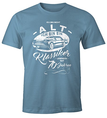 MoonWorks Herren Geschenk T-Shirt zum Geburtstag Ich Bin Nicht alt Ich Bin EIN Klassiker Auto Retro Oldtimer Spruch 30-90 Jahre 70 Stone Blue XXL MoonWorks Herren Geschenk T-Shirt zum Geburtstag Ich Bin Nicht alt Ich Bin EIN Klassiker Auto Retro Oldtimer Spruch 30-90 Jahre 70 Stone Blue XXL von MoonWorks