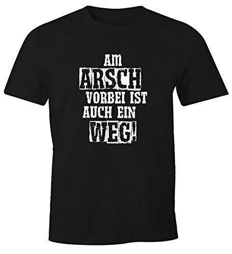 MoonWorks Herren T-Shirt Am Arsch vorbei ist auch EIN Weg Spruch Fun-Shirt schwarz 4XL MoonWorks Herren T-Shirt Am Arsch vorbei ist auch EIN Weg Spruch Fun-Shirt schwarz 4XL von MoonWorks