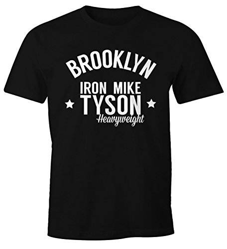 MoonWorks Herren T-Shirt Brooklyn New York Iron Mike Tyson Boxing Gym Fun-Shirt schwarz XL von MoonWorks