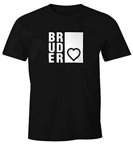 MoonWorks Herren T-Shirt Bruderherz Bruder Geschenk Geburtstag Funshirt schwarz L von MoonWorks