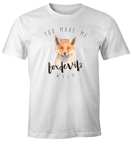 MoonWorks Herren T-Shirt Gescenk You Make me Fox Devils wild Liebe Denglisch Spruch Love Quote lustig verliebt Freund Freundin weiß 4XL MoonWorks Herren T-Shirt Gescenk You Make me Fox Devils wild Liebe Denglisch Spruch Love Quote lustig verliebt Freund Freundin weiß 4XL von MoonWorks