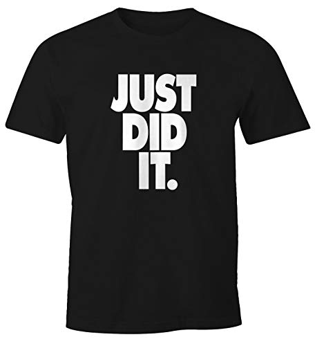 MoonWorks Herren T-Shirt Just did it Spruch Fun-Shirt schwarz 3XL von MoonWorks