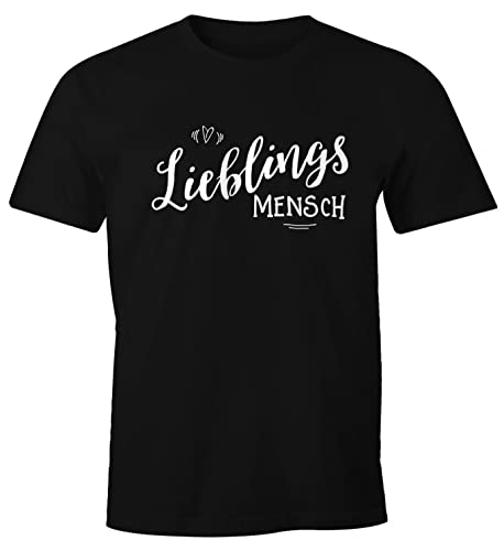 MoonWorks Herren T-Shirt Lieblingsmensch Geschenk Freundschaft Partner Beste Freundin schwarz 3XL von MoonWorks