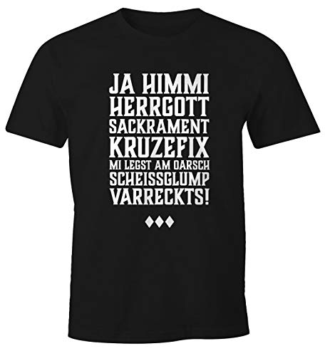 MoonWorks Herren T-Shirt Himmi Herrgott Sakrament Fun-Shirt schwarz 3XL von MoonWorks