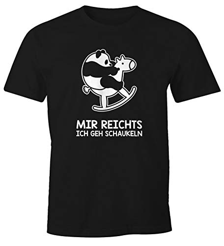 MoonWorks Herren T-Shirt Panda Mir reichts ich GEH schaukeln Fun-Shirt schwarz 4XL von MoonWorks