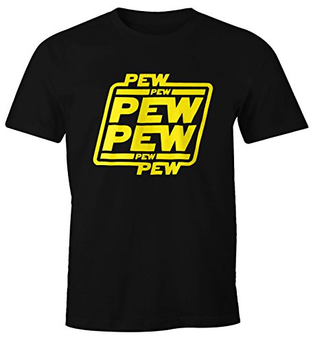 MoonWorks Herren T-Shirt Pew Pew Pew Fun-Shirt schwarz XL MoonWorks Herren T-Shirt Pew Pew Pew Fun-Shirt schwarz XL von MoonWorks